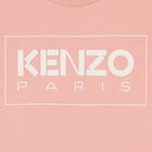 تيشيرت بنات بالشعار باللون الوردي, 1, hi-res